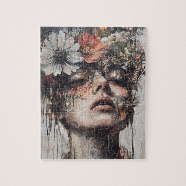 Random Art My Cat Made Flowers on my Mind Jigsaw Puzzle (Vertical)