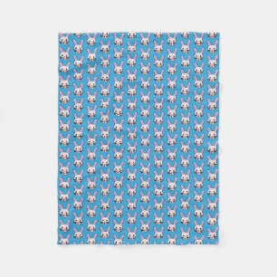 Random Bunny Faces Fleece Blanket
