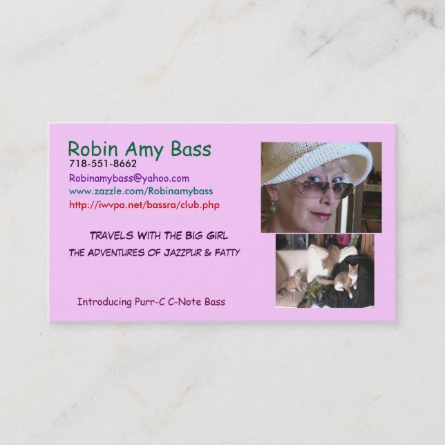 RANDOM CATS IN HAIRBALL ALLEY BUSINESS CARD (Front)
