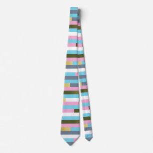 Random color stripes pattern tie
