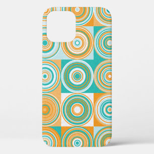 Random Coloured Circles: Artistic Background. iPhone 12 Case