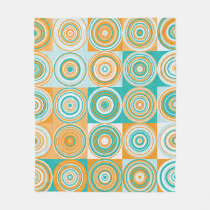 Random Coloured Circles: Artistic Background. Fleece Blanket