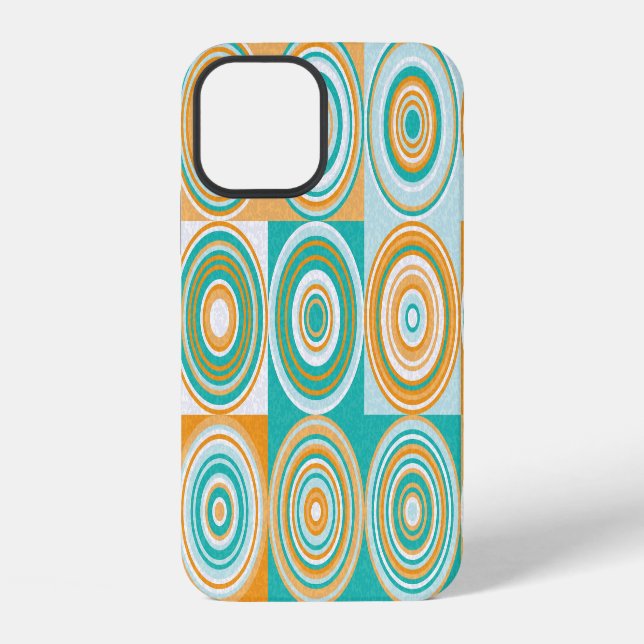 Random Coloured Circles: Artistic Background. iPhone Case (Back)