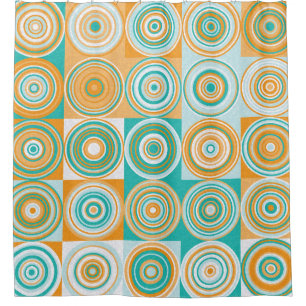 Random Coloured Circles: Artistic Background. Shower Curtain
