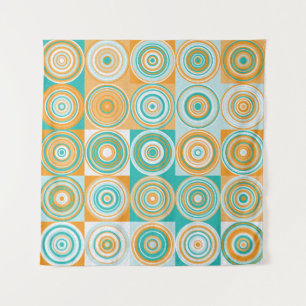 Random Coloured Circles: Artistic Background. Tapestry