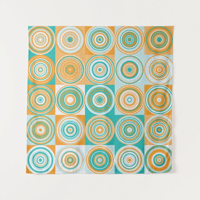 Random Coloured Circles: Artistic Background. Tapestry (Front)