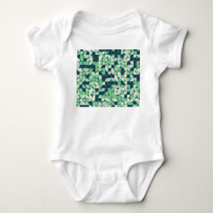Random coloured quarter circles, generative. baby bodysuit