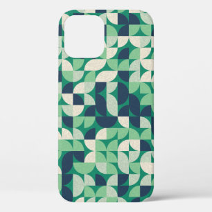 Random coloured quarter circles, generative. iPhone 12 case