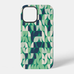 Random coloured quarter circles, generative. iPhone 12 case