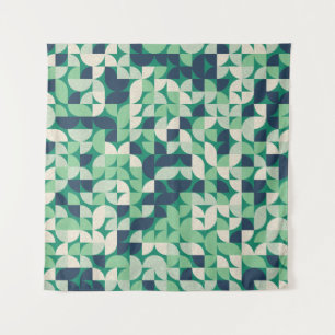 Random coloured quarter circles, generative. tapestry