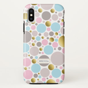 Random colours and sizes dots pattern Case-Mate iPhone case