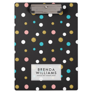 Random Colours Dots pattern Clipboard