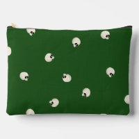 Random Cute Kawaii Skull Dots dark green