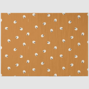 Random Cute Kawaii Skull Dots orange Tissue Paper