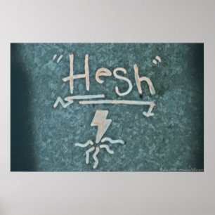Random Graffiti: Hesh Lightning Bolt Poster