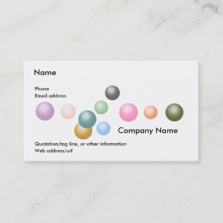 Random Graphics:  Pearls Business Card