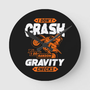 Random Gravity Checks - Motocross & Dirt Bike Round Clock