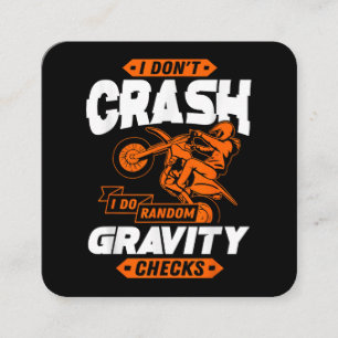 Random Gravity Checks - Motocross & Dirt Bike Square Business Card
