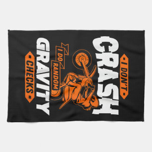 Random Gravity Checks - Motocross & Dirt Bike Tea Towel
