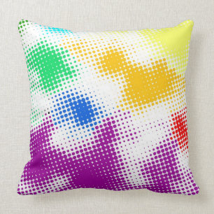 Random halftone colourful background cushion