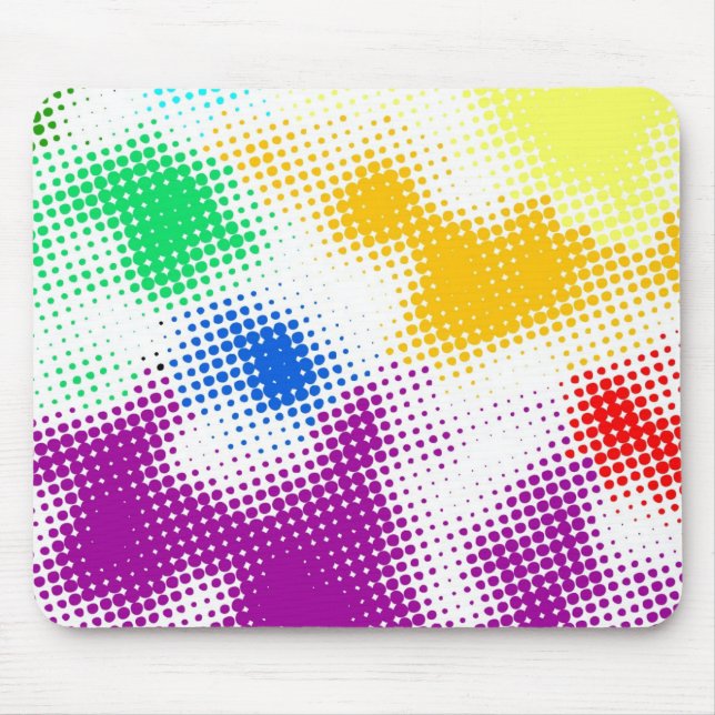Random halftone colourful background mouse pad (Front)