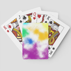 Random halftone colourful background playing cards