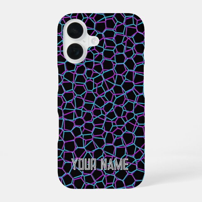 Random Lattice pattern -  iPhone 16 Case (Back)