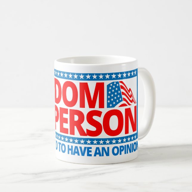 Random Layperson Mug (American Flag version) (Front Right)