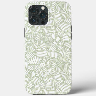 Random Leaf Mosaic Pale Green iPhone 13 Pro Max Case