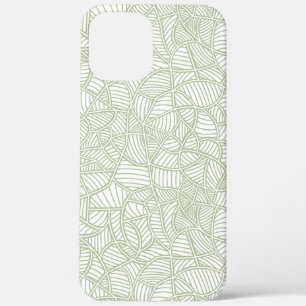 Random Leaf Mosaic Pale Green iPhone 12 Pro Max Case
