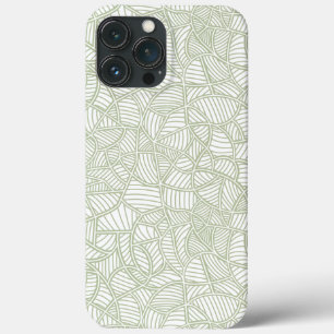 Random Leaf Mosaic Pale Green iPhone 13 Pro Max Case