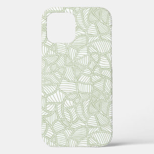 Random Leaf Mosaic Pale Green iPhone 12 Pro Case