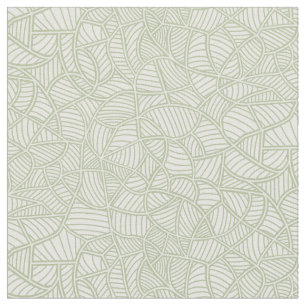 Random Leaf Mosaic Pale Green Fabric