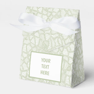 Random Leaf Mosaic Pale Green Favour Box