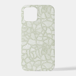 Random Leaf Mosaic Pale Green iPhone 12 Pro Case
