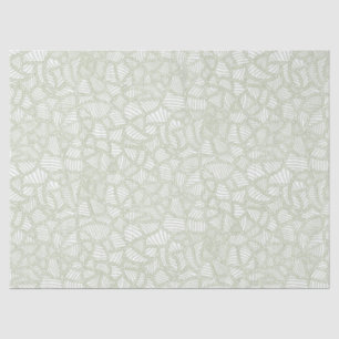 Random Leaf Mosaic Pale Green Tissue Paper