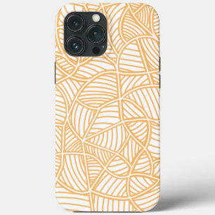Random Leaf Mosaic Pale Orange iPhone 13 Pro Max Case