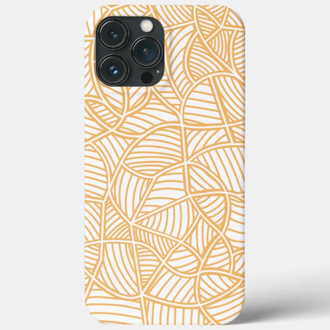 Random Leaf Mosaic Pale Orange Case-Mate iPhone Case (Back)