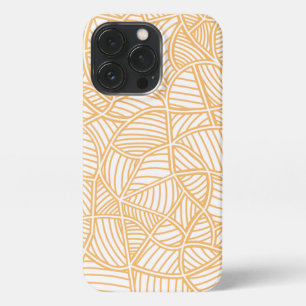 Random Leaf Mosaic Pale Orange iPhone 13 Pro Case