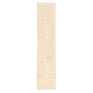 Random Leaf Mosaic Pale Orange Short Table Runner
