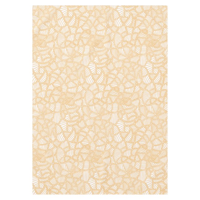 Random Leaf Mosaic Pale Orange Tablecloth (Front)