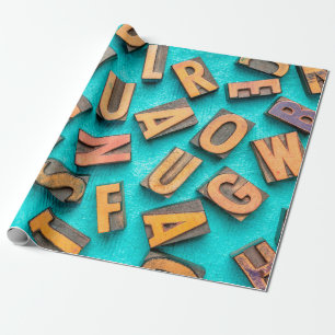 random letters overhead background - vintage lette wrapping paper