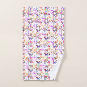 Random Lined Pattern Hand Towel
