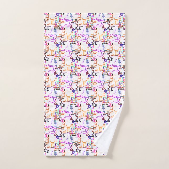 Random Lined Pattern Hand Towel (Hand Towel)