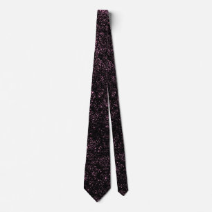 Random lines - Black with Pink on Black Tie