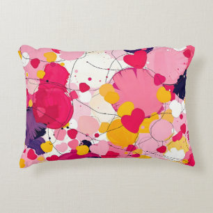 "Random Love Thoughts" - Colourful Abstract Decorative Cushion