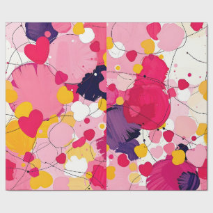 "Random Love Thoughts" - Colourful Abstract Wrapping Paper