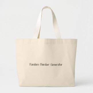 Random Number Generator Large Tote Bag