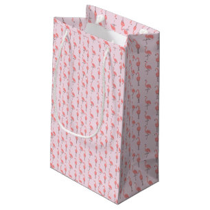Random Pink Flamingo Bird Pattern Small Gift Bag