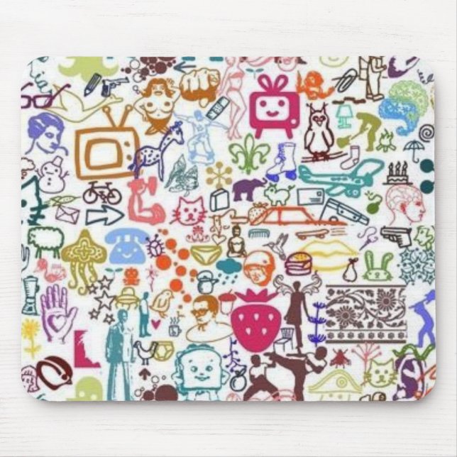 random retro mouse pad (Front)